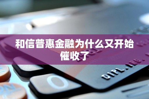 和信普惠金融重启催收背后 金融信息咨询服务的合规与挑战